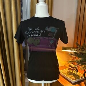 VTG 00s/Y2K Invader Zim Me and the Squirrel Are Friends Baby Tee Women's Large